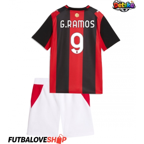 Dres AC Milan Goncalo Ramos #9 Domáci pre deti 2026-27 Krátky Rukáv (+ trenírky)